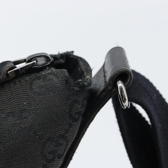 GUCCI GG Canvas Shoulder Bag Black Silver 145857 Auth 163305 - Picture 10 of 16